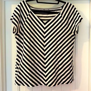 Anne Taylor XL navy and cream shirt